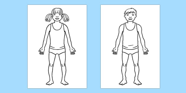 Female body template front and back. Poster