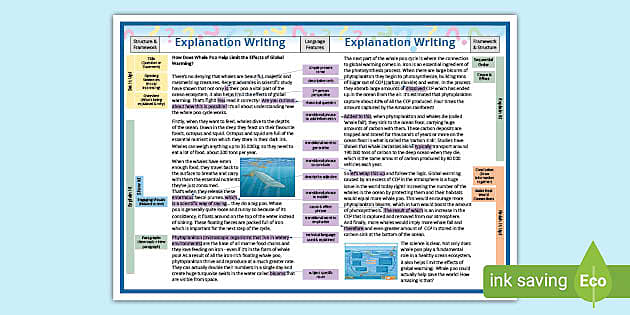 Level 4 Explanation Writing: Annotated Exemplar - Twinkl