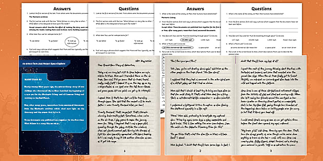Year 5 Science Fiction Reading Comprehension Teacher Made