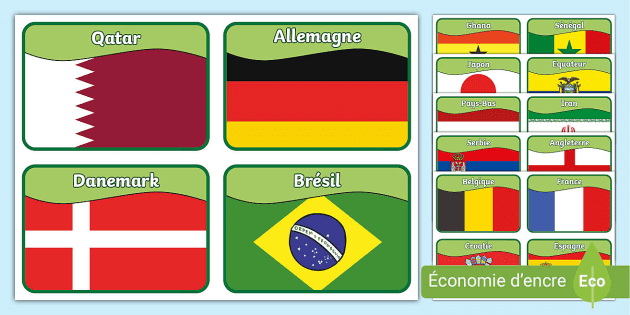 Cartes éducatives drapeaux du Monde