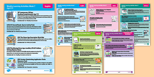 Weekly Learning Activities Week 7 (age 8-9) (teacher Made)