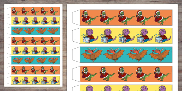 Christmas Dinosaur Printable Paper - T Prt 1670318097 Christmas Dinosaur Printable Paper Chains Ver 1