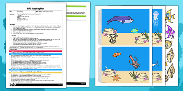 EYFS Phonic Fishing Busy Bag Plan and Resource Pack