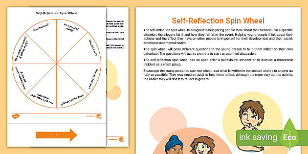 Self-Reflection Spin Wheel (teacher made) - Twinkl