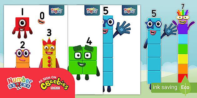 FREE! - 👉 Numberblocks Characters Cut-Outs
