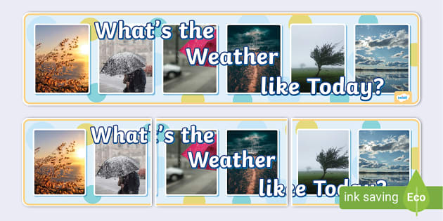 What s The Weather Like Today Photo Display Banner What s The Weather Like Today Photo Display Banner
