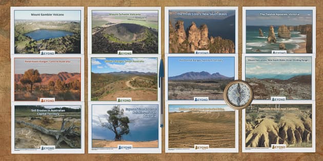 Australia's Landscapes and Landforms Display Posters