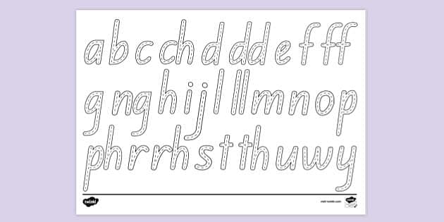 FREE! - 👉 Welsh Alphabet Colouring Page | Twinkl Resources | Wales