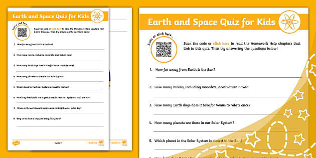 Earth And Space Quiz For Kids