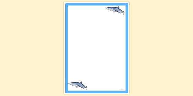 FREE! - Mako Shark Page Border | Page Borders | Twinkl