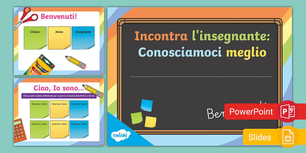 PowerPoint Incontra l'insegnante editabile (teacher made)