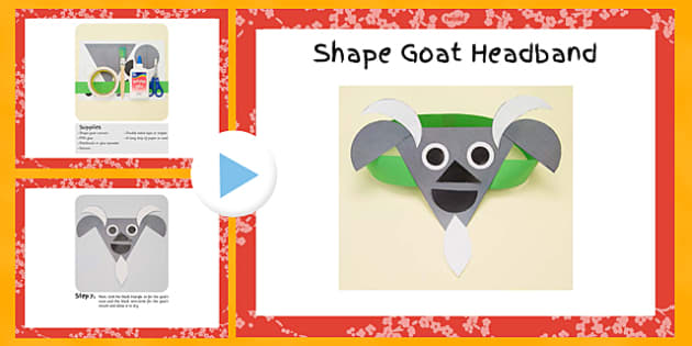 Shape Goat Headbands Craft Instructions PowerPoint - Twinkl