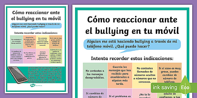 prevenir el acoso pósters