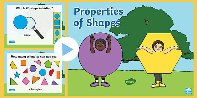 Properties of 2D and 3D Shapes PowerPoint (teacher made)