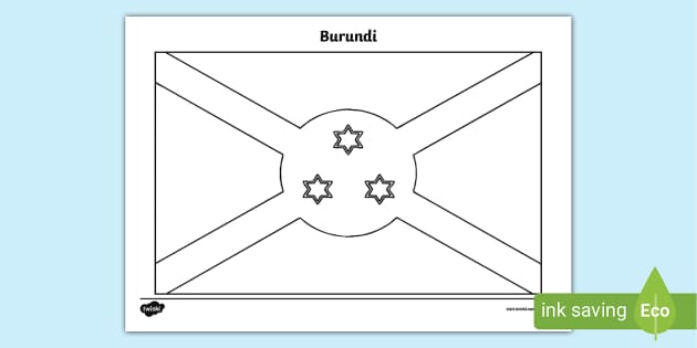 Burundi Flag Colouring Sheet