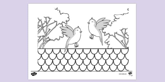 FREE! - EYFS Two Little Dickie Birds Fly Away | Colouring Sheet