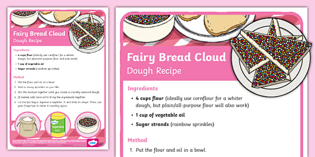 Fairy Bread Cloud Dough Recipe (Hecho por educadores)