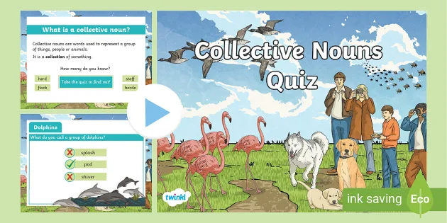 List of Collective Nouns Quiz PowerPoint | KS2 Grammar