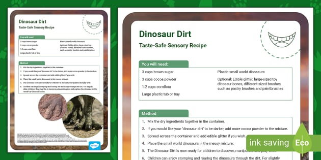 Dinosaur dig tuff tray