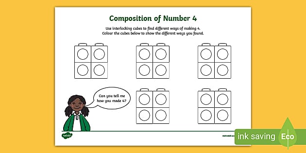  Composition Of Number 4 Worksheet teacher Made 