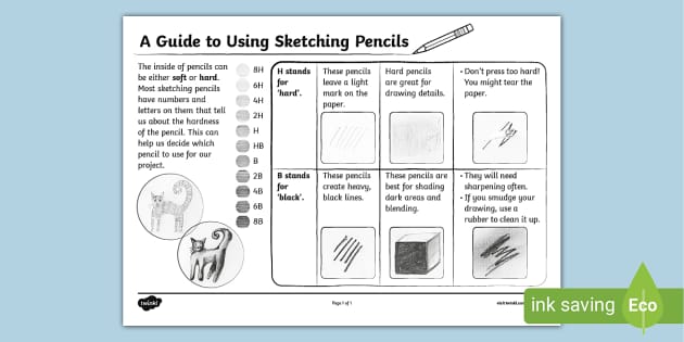 KS1 A Guide to Using Sketching Pencils (teacher made)