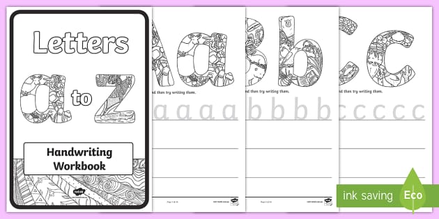 Beautiful Handwriting A To Z Activity Booklet Teacher Made