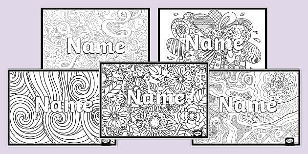 Mindfulness Coloring Pages, 1st Grade Resource