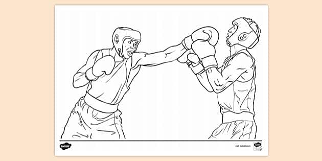 FREE! - Boxing Colouring Page | Colouring Sheets - Twinkl