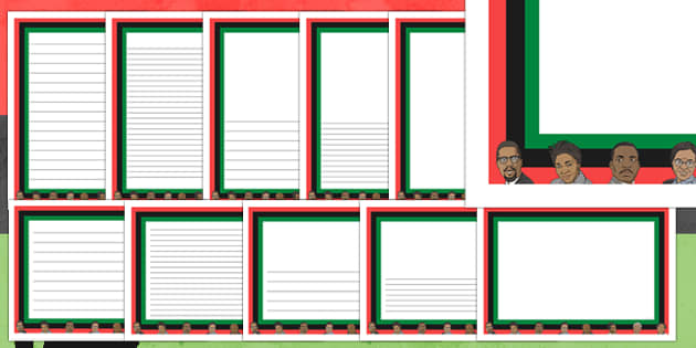 Black History Month Page Borders - page borders, black history