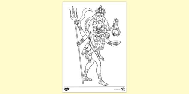 FREE! - Kali Colouring Sheet | Colouring Sheets - Twinkl