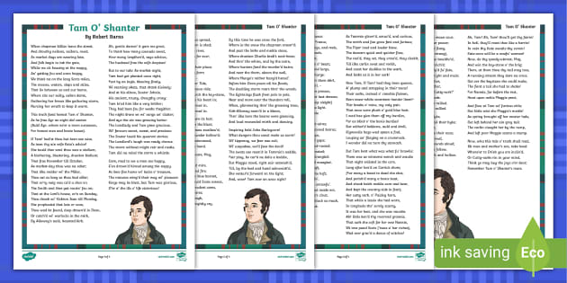 Tam O' Shanter Robert Burns Poem (teacher made) - Twinkl