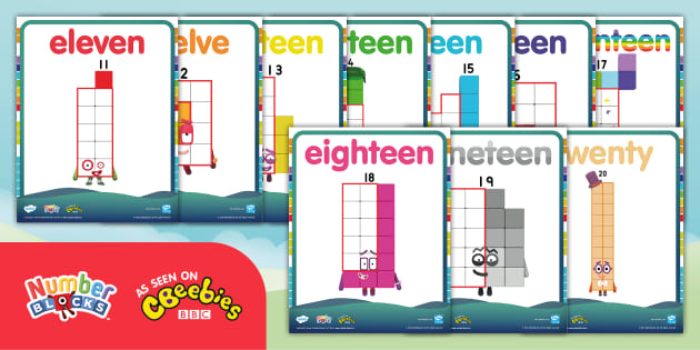 FREE Numberblocks: 11-20 Number Words Posters - Twinkl