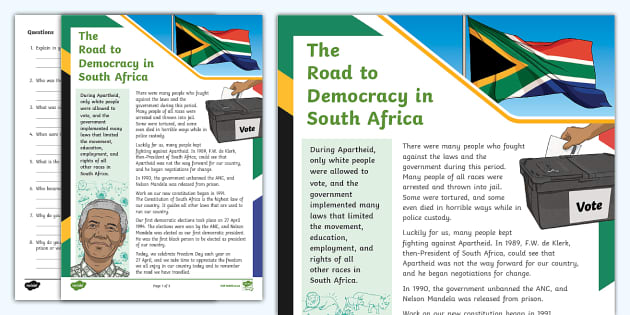 the road to democracy in south africa essay grade 12