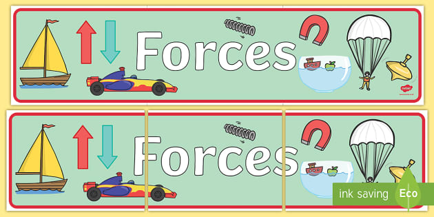 FREE! - Forces Display Banner (teacher made)