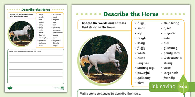 description of a horse creative writing