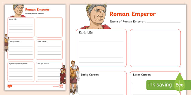 roman emperors worksheet
