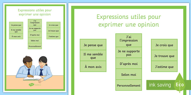 T3 Fr 263 Opinion Phrases Display Poster French Ver 1 