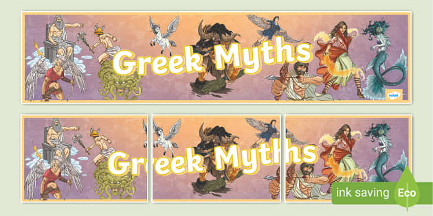 Greek Myths Display Banner (Hecho por educadores) - Twinkl