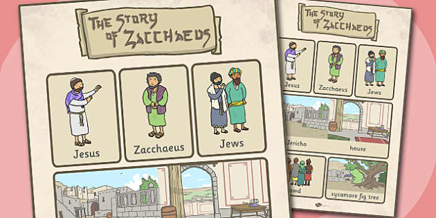 Zacchaeus the Tax Collector Bible Story Vocabulary Poster - bible