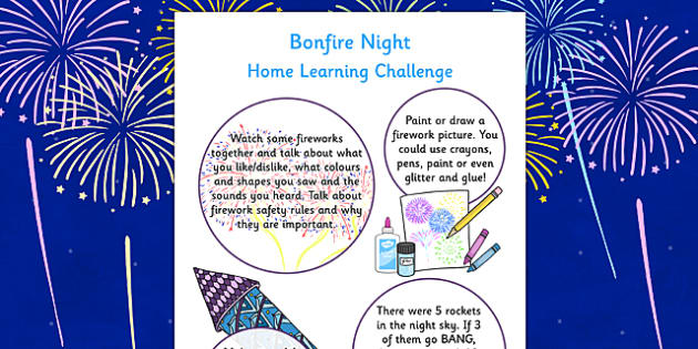 bonfire night homework ideas