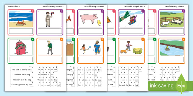 Decodable Story Pictures Pack 2 | Phonics - Twinkl