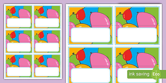 Birthday Place Cards Editable Labels teacher Made Twinkl