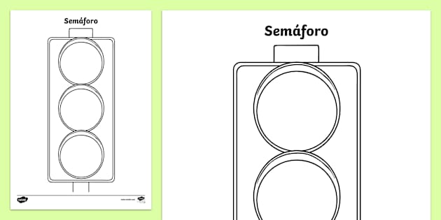 Ficha: Semáforo para colorear | Twinkl (teacher made) ficha-sem-foro-para-colorear-twinkl-teacher-made