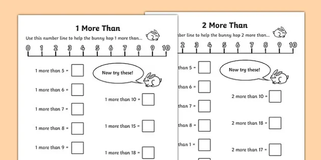 1 More And 2 More Worksheet Worksheet Teacher Made