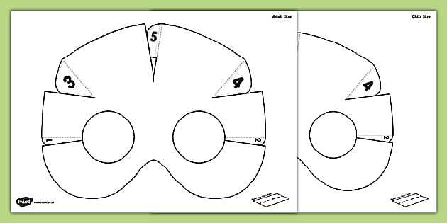3d paper mask template free printable