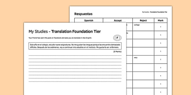 Mis Estudios Traducci n Foundation Tier teacher Made mis-estudios-traducci-n-foundation-tier-teacher-made