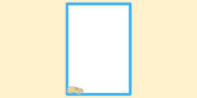 FREE! - Worried Rabbit Page Border | Page Borders | Twinkl