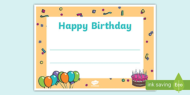 FREE* Happy Birthday Certificates (teacher made) - Twinkl