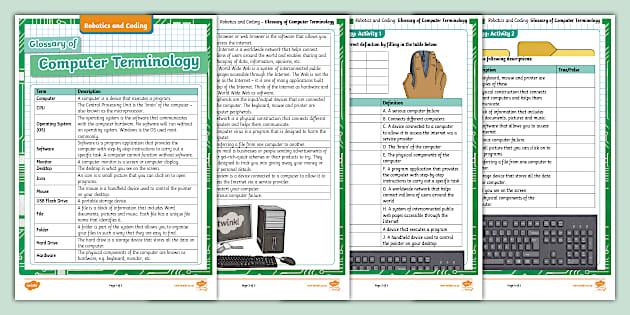 Robotics and Coding - Computer Terminology Guide - Twinkl