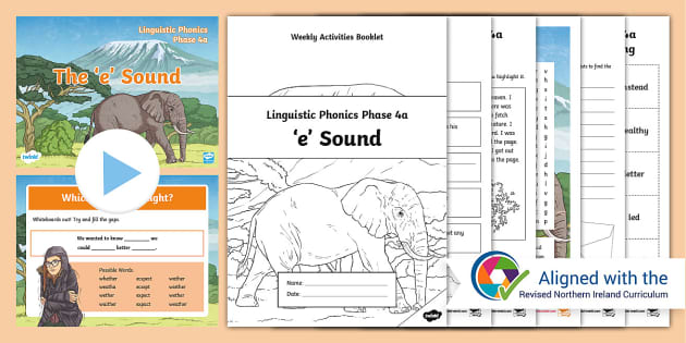 Ni Linguistic Phonics Phase 4a 'e' Sound Activities Pack